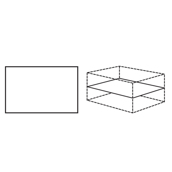 FEFCO 0901 flat corrugated pad or liner diagram
