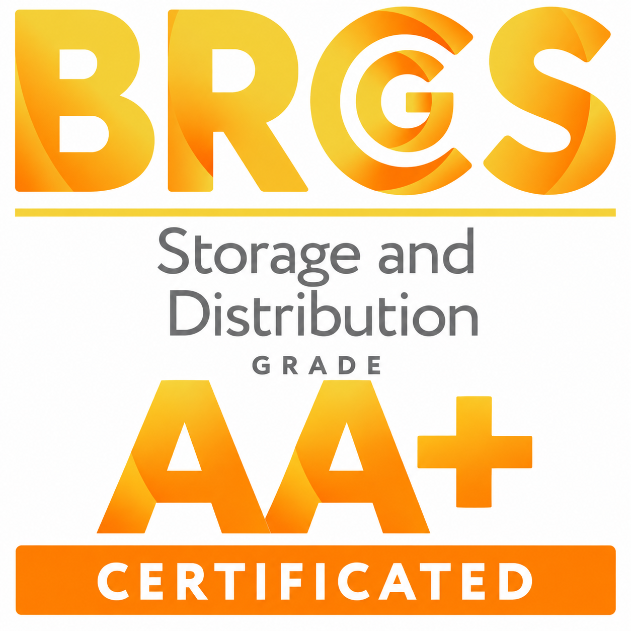 BRCGS Storage and Distribution certificated, grade AA+